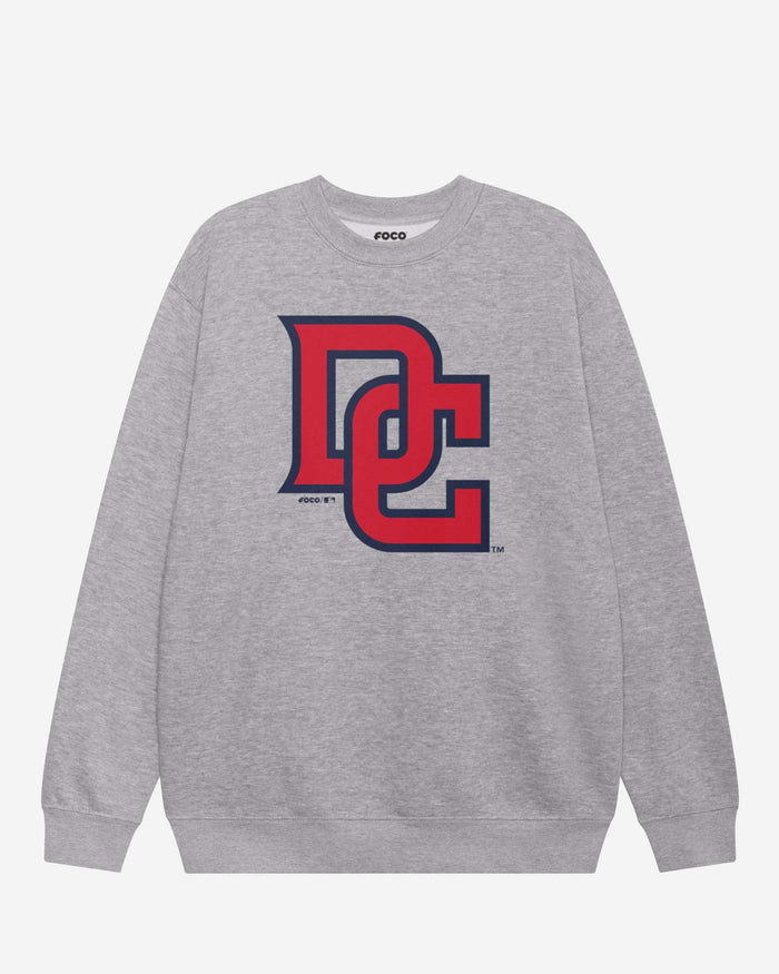 Washington Nationals Alternate Logo Crew Neck Sweatshirt FOCO Athletic Heather S - FOCO.com