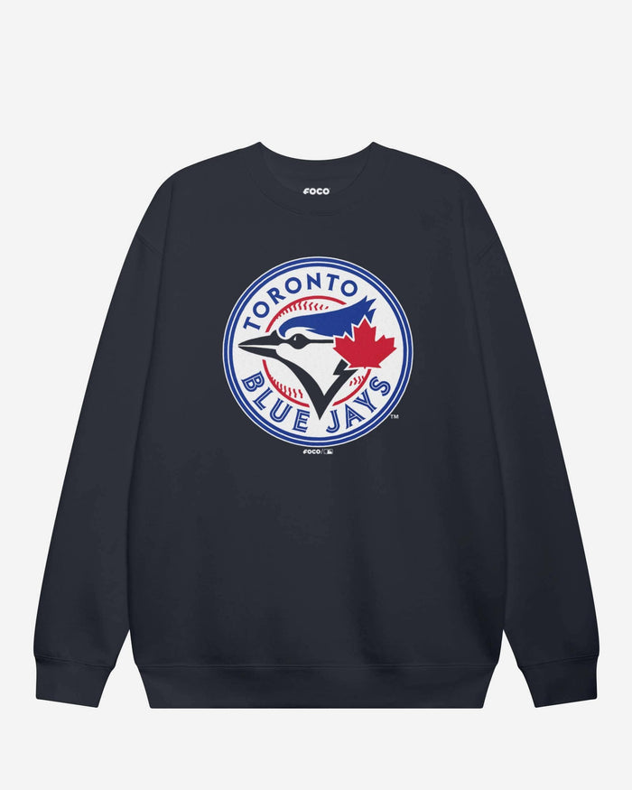 Toronto Blue Jays 2012 Alternate Logo Crew Neck Sweatshirt FOCO Navy S - FOCO.com