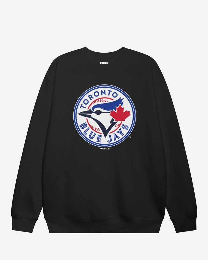 Toronto Blue Jays 2012 Alternate Logo Crew Neck Sweatshirt FOCO Black S - FOCO.com