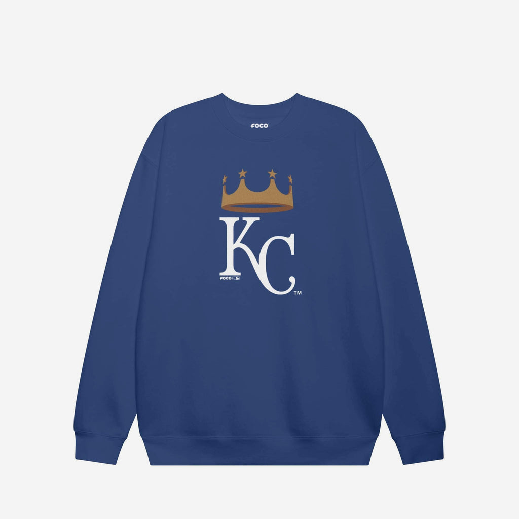 Kansas City Royals 2016 Alternate Logo Crew Neck Sweatshirt FOCO True Royal S - FOCO.com