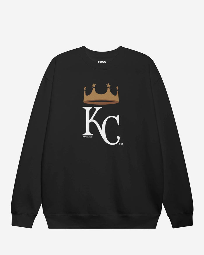 Kansas City Royals 2016 Alternate Logo Crew Neck Sweatshirt FOCO Black S - FOCO.com