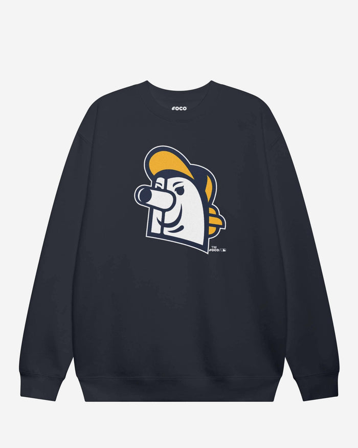 Milwaukee Brewers Alternate Logo Crew Neck Sweatshirt FOCO Navy S - FOCO.com