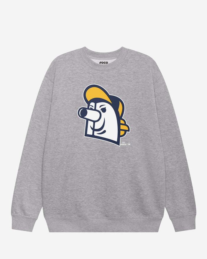 Milwaukee Brewers Alternate Logo Crew Neck Sweatshirt FOCO Athletic Heather S - FOCO.com