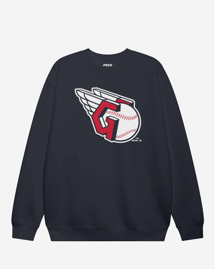 Cleveland Guardians Alternate Logo Crew Neck Sweatshirt FOCO Navy S - FOCO.com