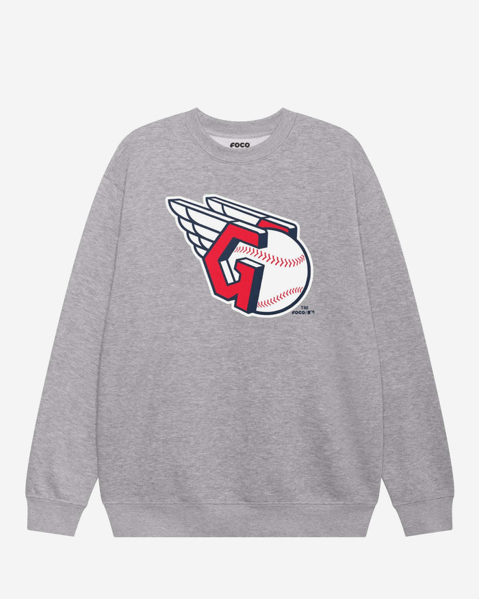 Cleveland Guardians Alternate Logo Crew Neck Sweatshirt FOCO Athletic Heather S - FOCO.com