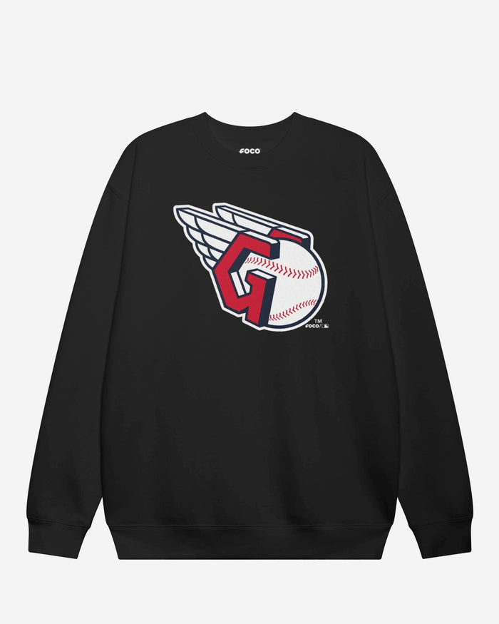 Cleveland Guardians Alternate Logo Crew Neck Sweatshirt FOCO Black S - FOCO.com