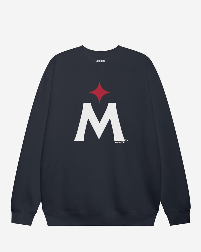 Minnesota Twins Alternate Logo Crew Neck Sweatshirt FOCO Navy S - FOCO.com