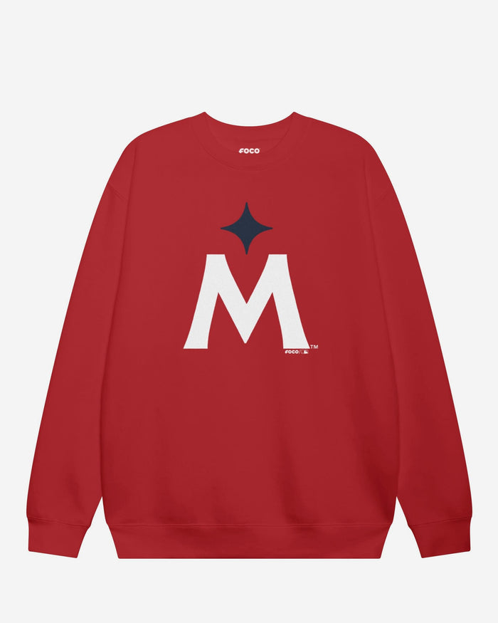 Minnesota Twins Alternate Logo Crew Neck Sweatshirt FOCO Red S - FOCO.com