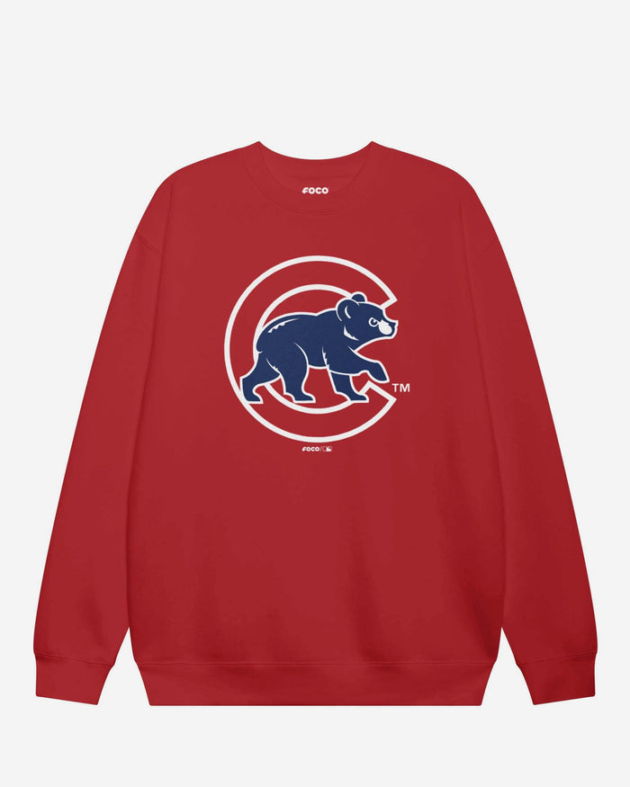 Chicago Cubs 1997 Alternate Logo Crew Neck Sweatshirt FOCO Red S - FOCO.com