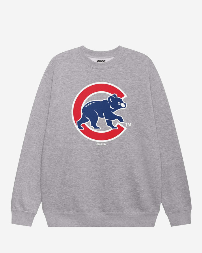 Chicago Cubs 1997 Alternate Logo Crew Neck Sweatshirt FOCO Athletic Heather S - FOCO.com