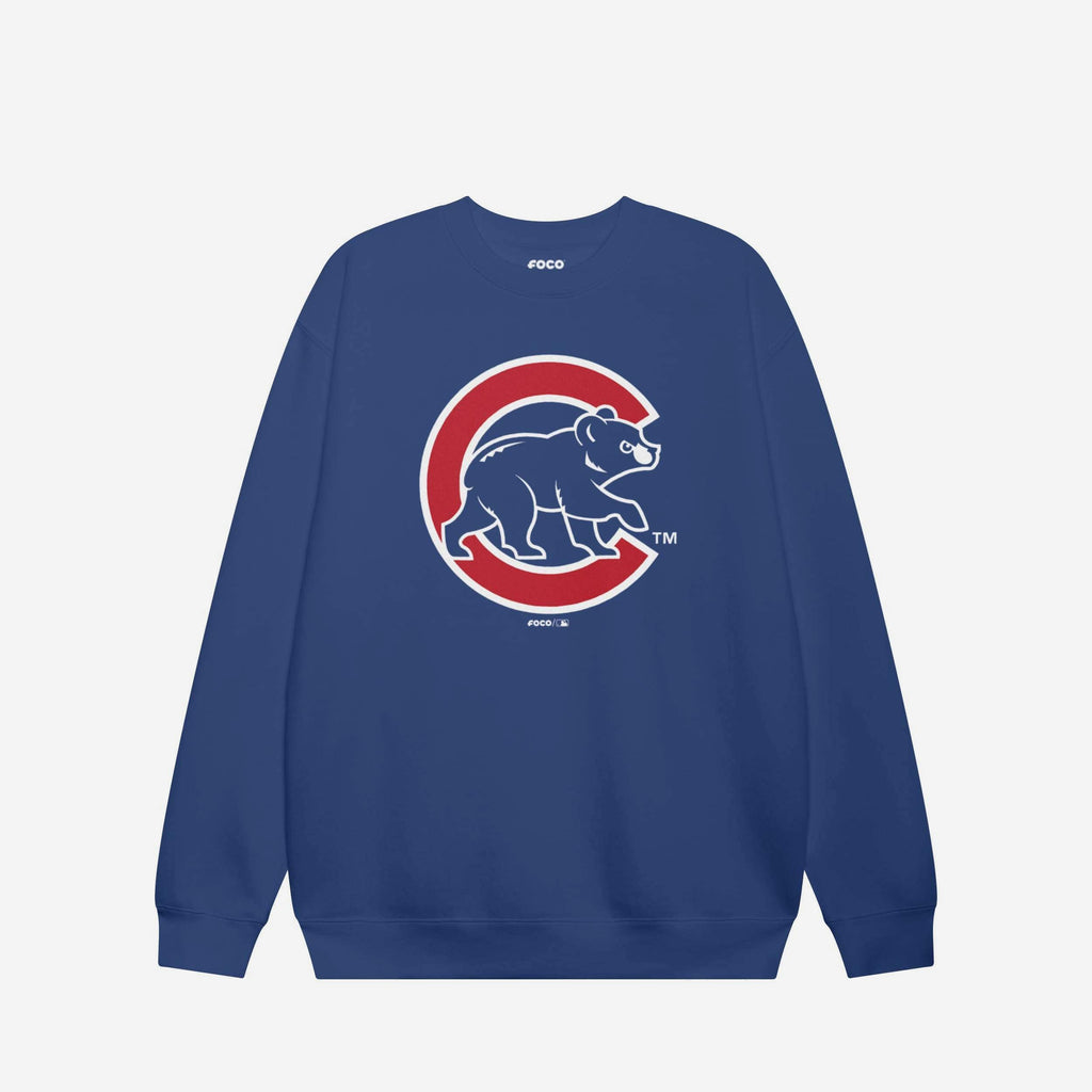 Chicago Cubs 1997 Alternate Logo Crew Neck Sweatshirt FOCO True Royal S - FOCO.com