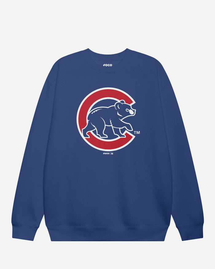Chicago Cubs 1997 Alternate Logo Crew Neck Sweatshirt FOCO True Royal S - FOCO.com