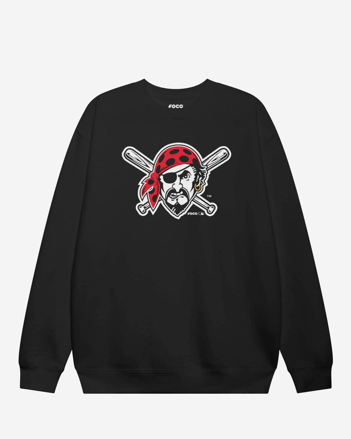 Pittsburgh Pirates Alternate Logo Crew Neck Sweatshirt FOCO Black S - FOCO.com