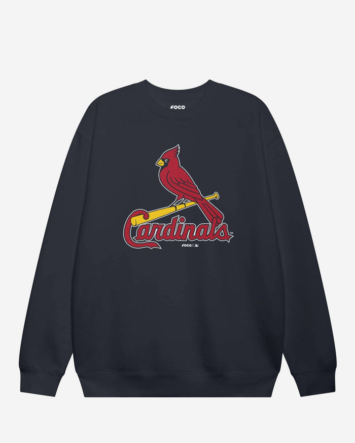 St Louis Cardinals Alternate Logo Crew Neck Sweatshirt FOCO Navy S - FOCO.com