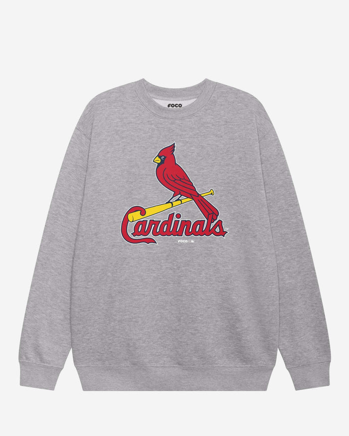 St Louis Cardinals Alternate Logo Crew Neck Sweatshirt FOCO Athletic Heather S - FOCO.com