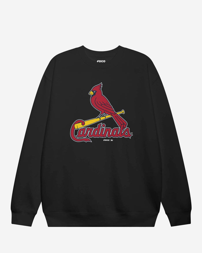 St Louis Cardinals Alternate Logo Crew Neck Sweatshirt FOCO Black S - FOCO.com