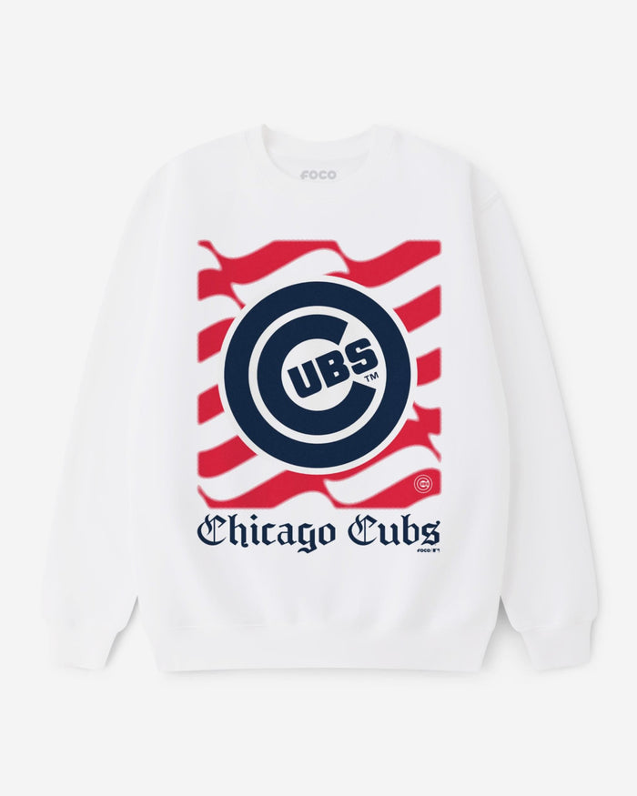 Chicago Cubs American Heritage Wordmark Crew Neck Sweatshirt
