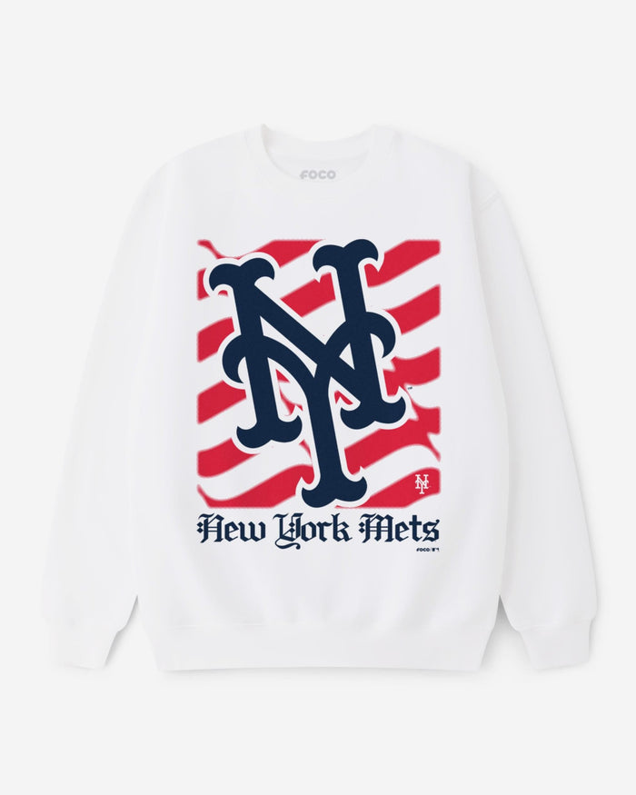 New York Mets American Heritage Wordmark Crew Neck Sweatshirt