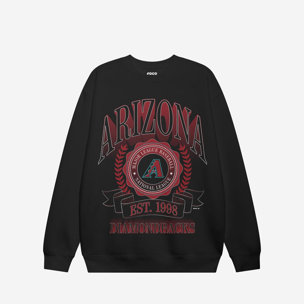 Arizona Diamondbacks Banner Crest Crew Neck Sweatshirt FOCO S - FOCO.com