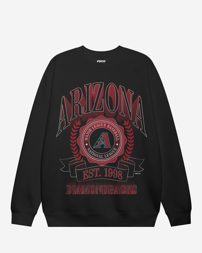 Arizona Diamondbacks Banner Crest Crew Neck Sweatshirt FOCO S - FOCO.com