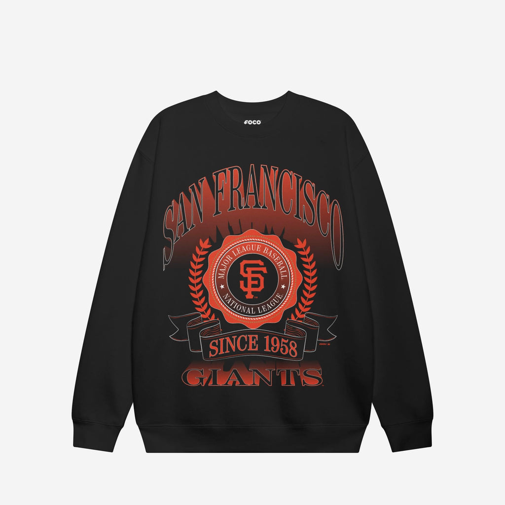 San Francisco Giants Banner Crest Crew Neck Sweatshirt FOCO S - FOCO.com