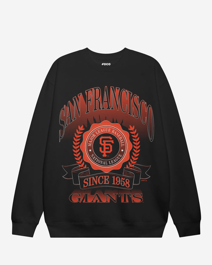 San Francisco Giants Banner Crest Crew Neck Sweatshirt FOCO S - FOCO.com