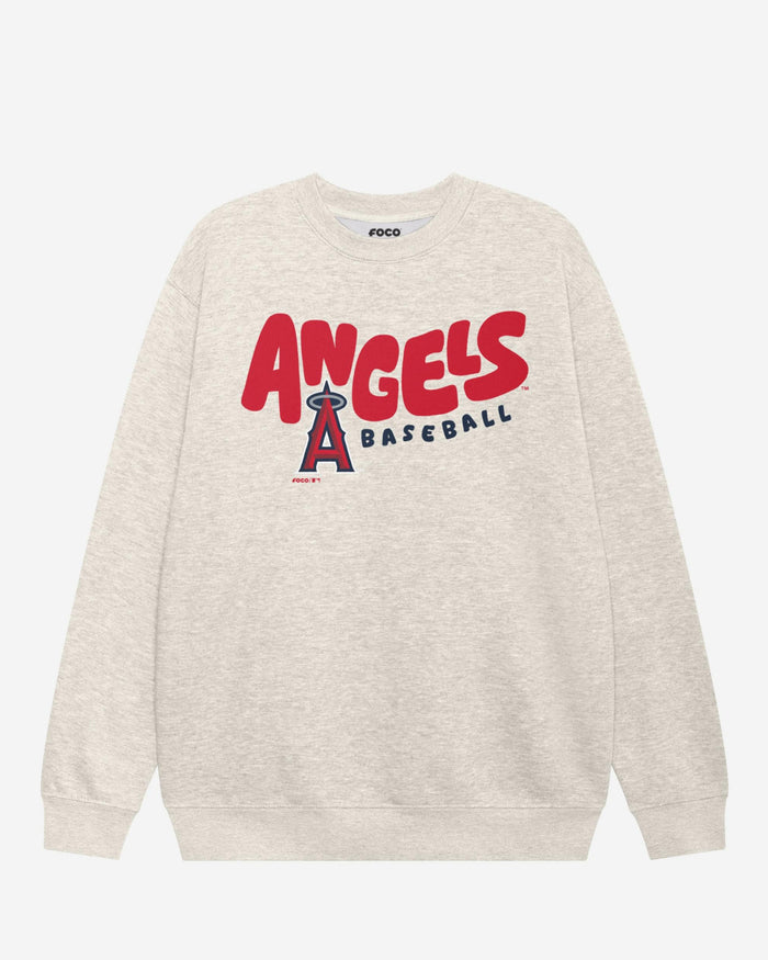Los Angeles Angels Bubble Crew Neck Sweatshirt FOCO S - FOCO.com