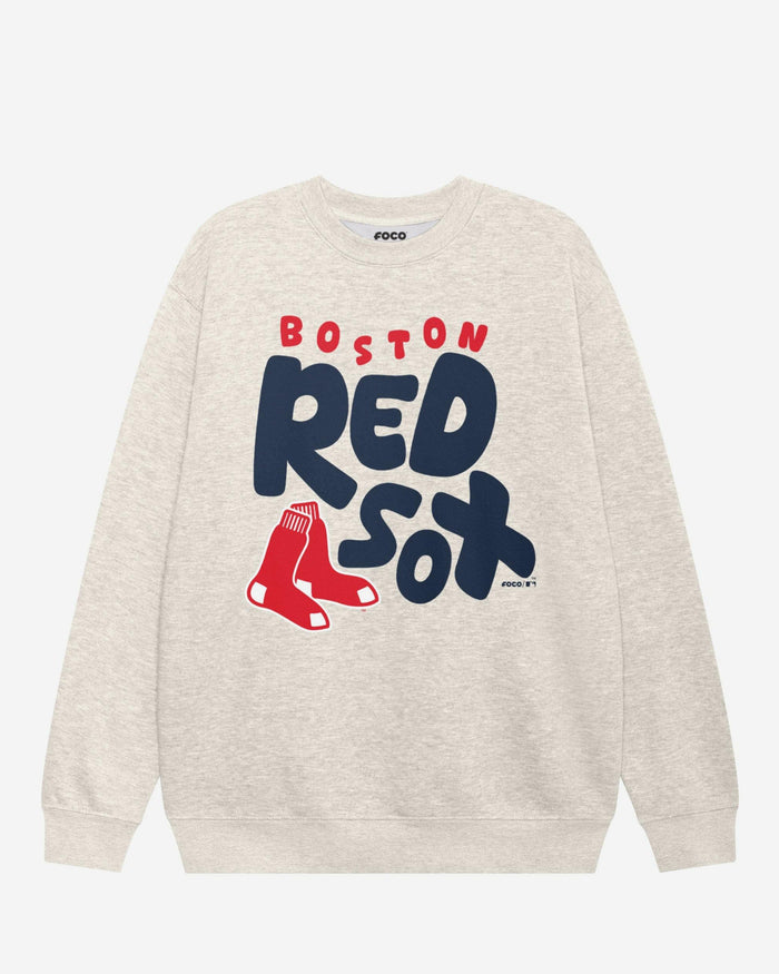 Boston Red Sox Bubble Crew Neck Sweatshirt FOCO S - FOCO.com