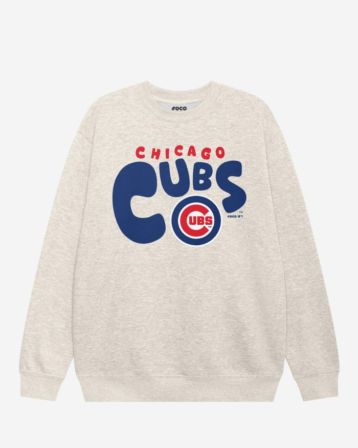 Chicago Cubs Bubble Crew Neck Sweatshirt FOCO S - FOCO.com