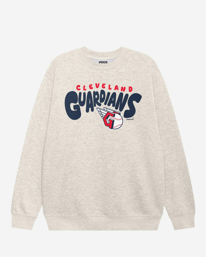 Cleveland Guardians Bubble Crew Neck Sweatshirt FOCO S - FOCO.com