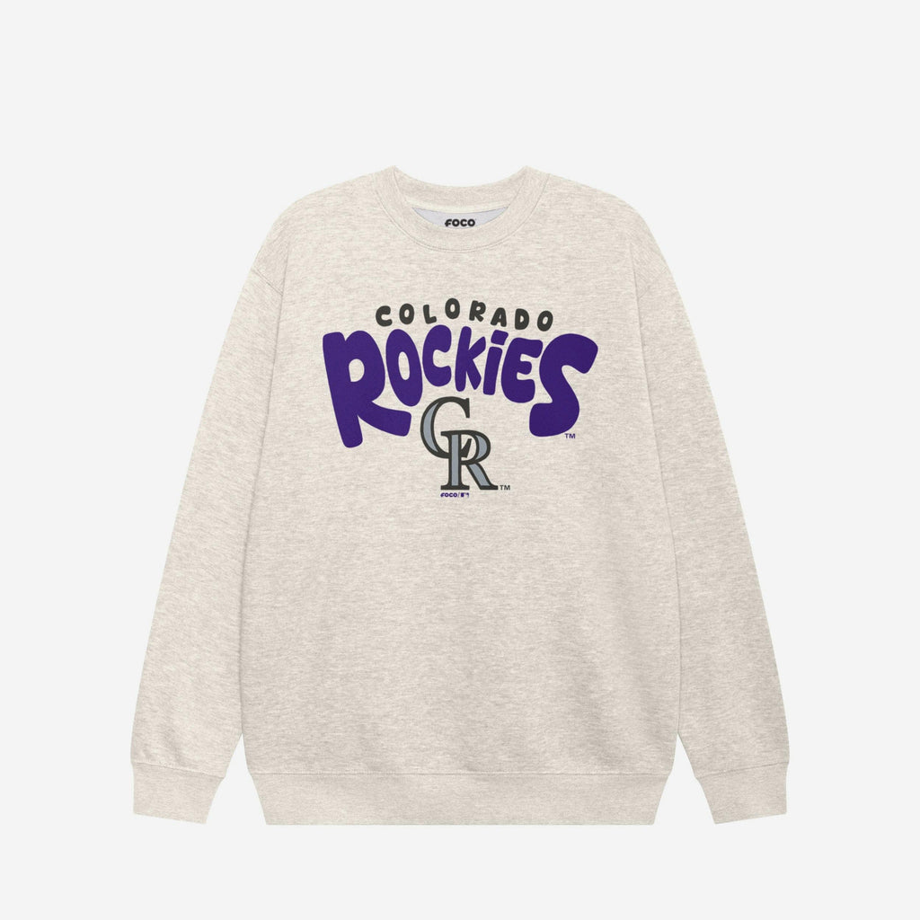 Colorado Rockies Bubble Crew Neck Sweatshirt FOCO S - FOCO.com