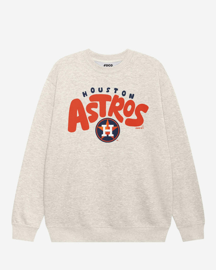 Houston Astros Bubble Crew Neck Sweatshirt FOCO S - FOCO.com