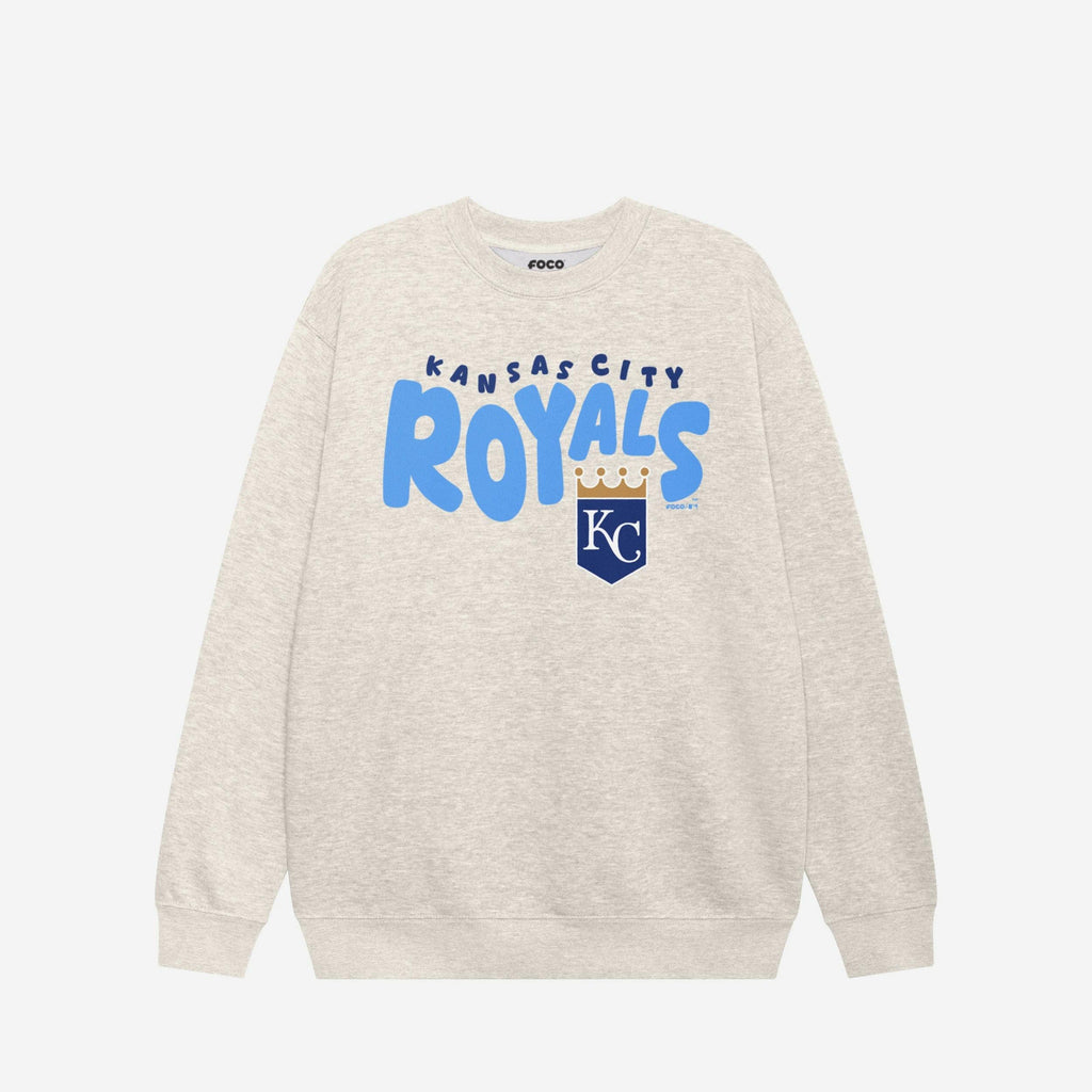 Kansas City Royals Bubble Crew Neck Sweatshirt FOCO S - FOCO.com