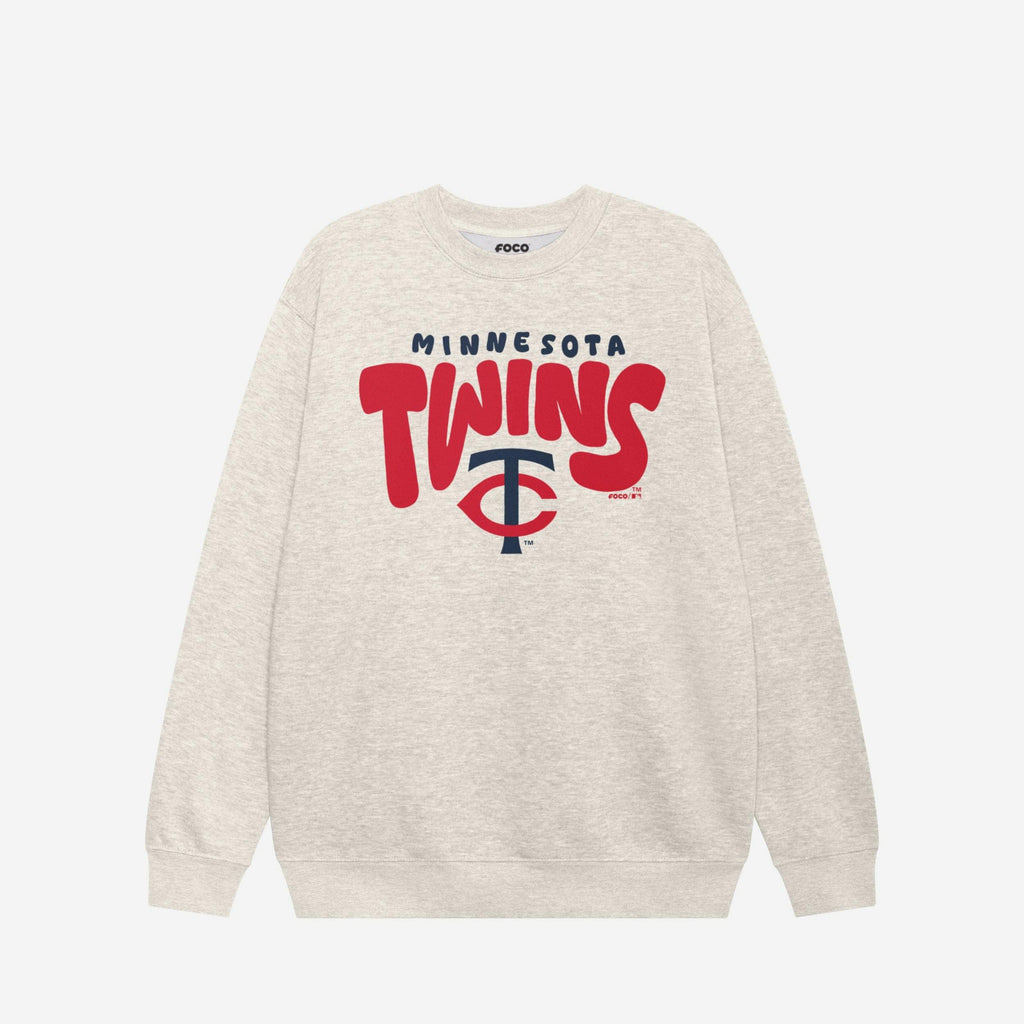 Minnesota Twins Bubble Crew Neck Sweatshirt FOCO S - FOCO.com