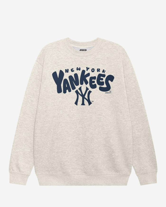 New York Yankees Bubble Crew Neck Sweatshirt FOCO S - FOCO.com