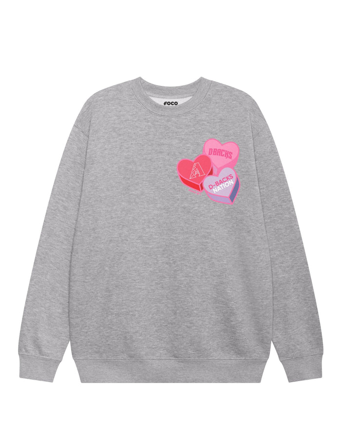 Arizona Diamondbacks Candy Heart Crew Neck Sweatshirt