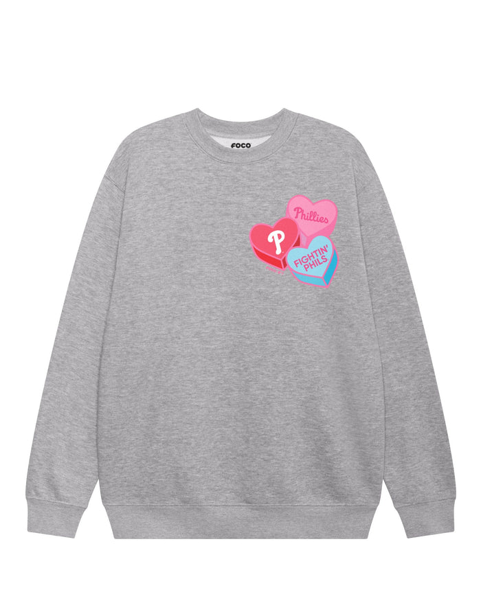 Philadelphia Phillies Candy Heart Crew Neck Sweatshirt