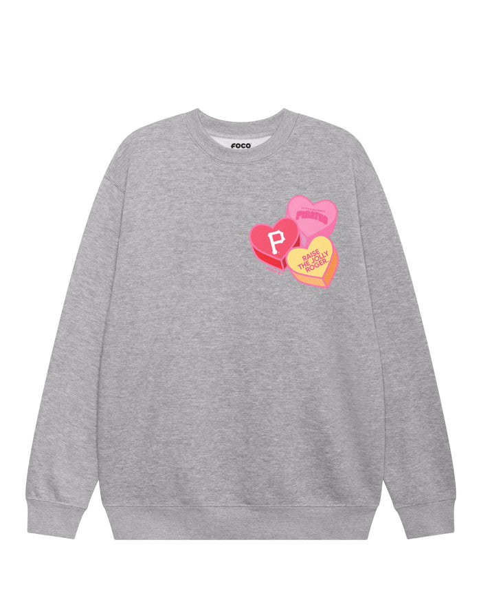 Pittsburgh Pirates Candy Heart Crew Neck Sweatshirt