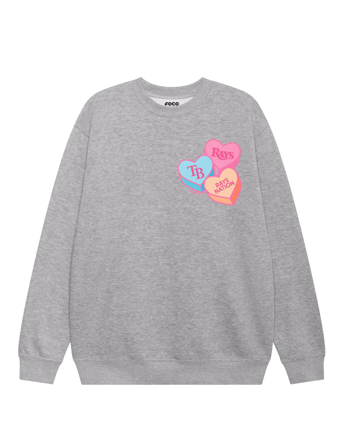 Tampa Bay Rays Candy Heart Crew Neck Sweatshirt