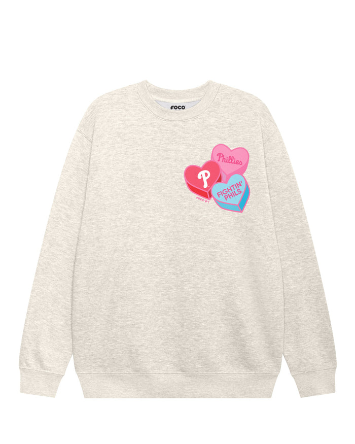 Philadelphia Phillies Candy Heart Crew Neck Sweatshirt