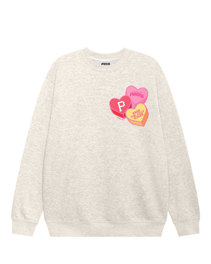 Pittsburgh Pirates Candy Heart Crew Neck Sweatshirt