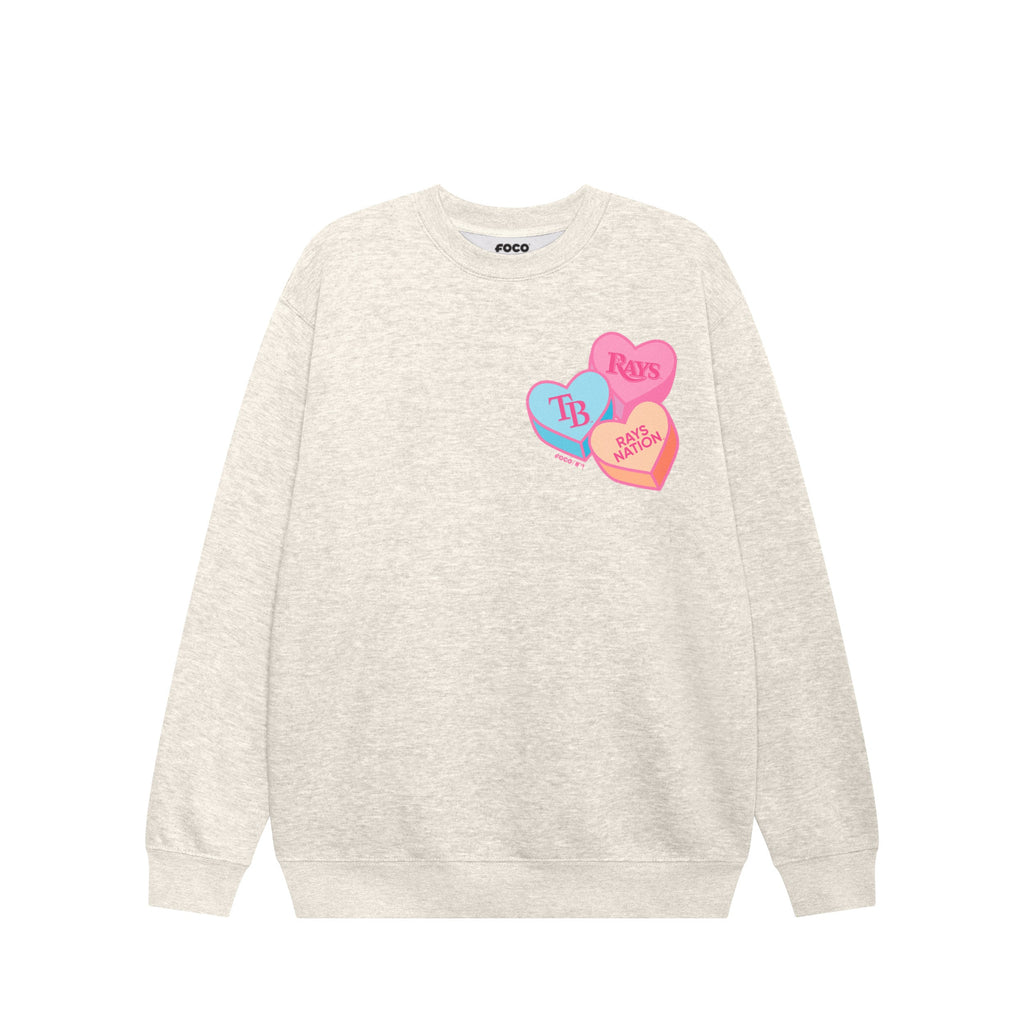 Tampa Bay Rays Candy Heart Crew Neck Sweatshirt