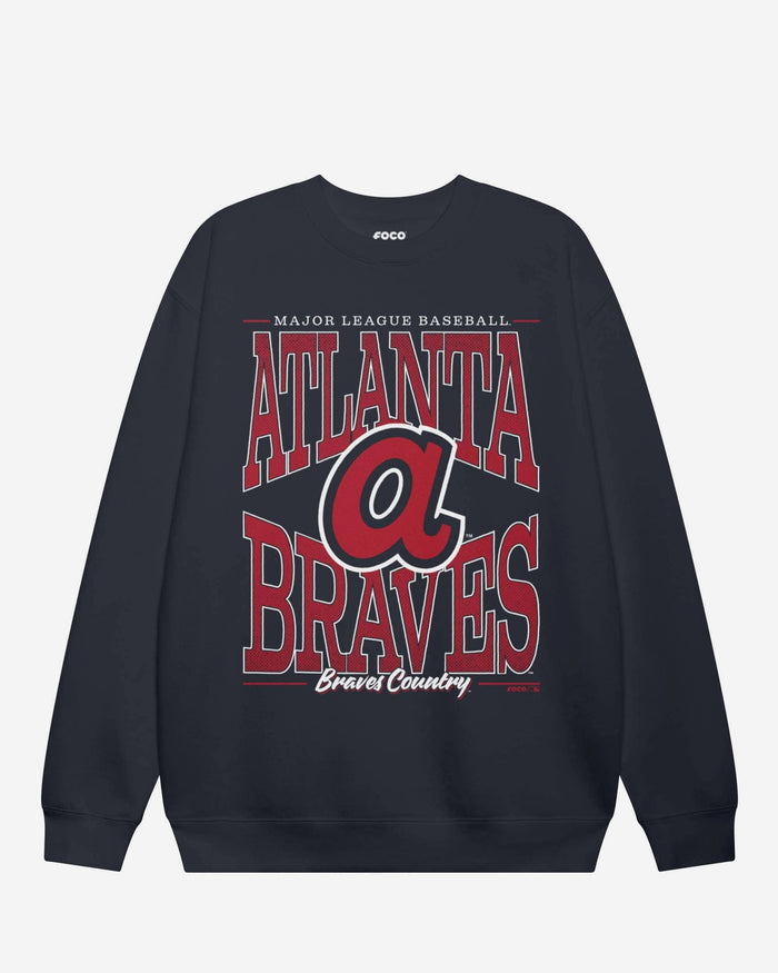 Atlanta Braves Diamond Dynasty Crew Neck Sweatshirt FOCO S - FOCO.com
