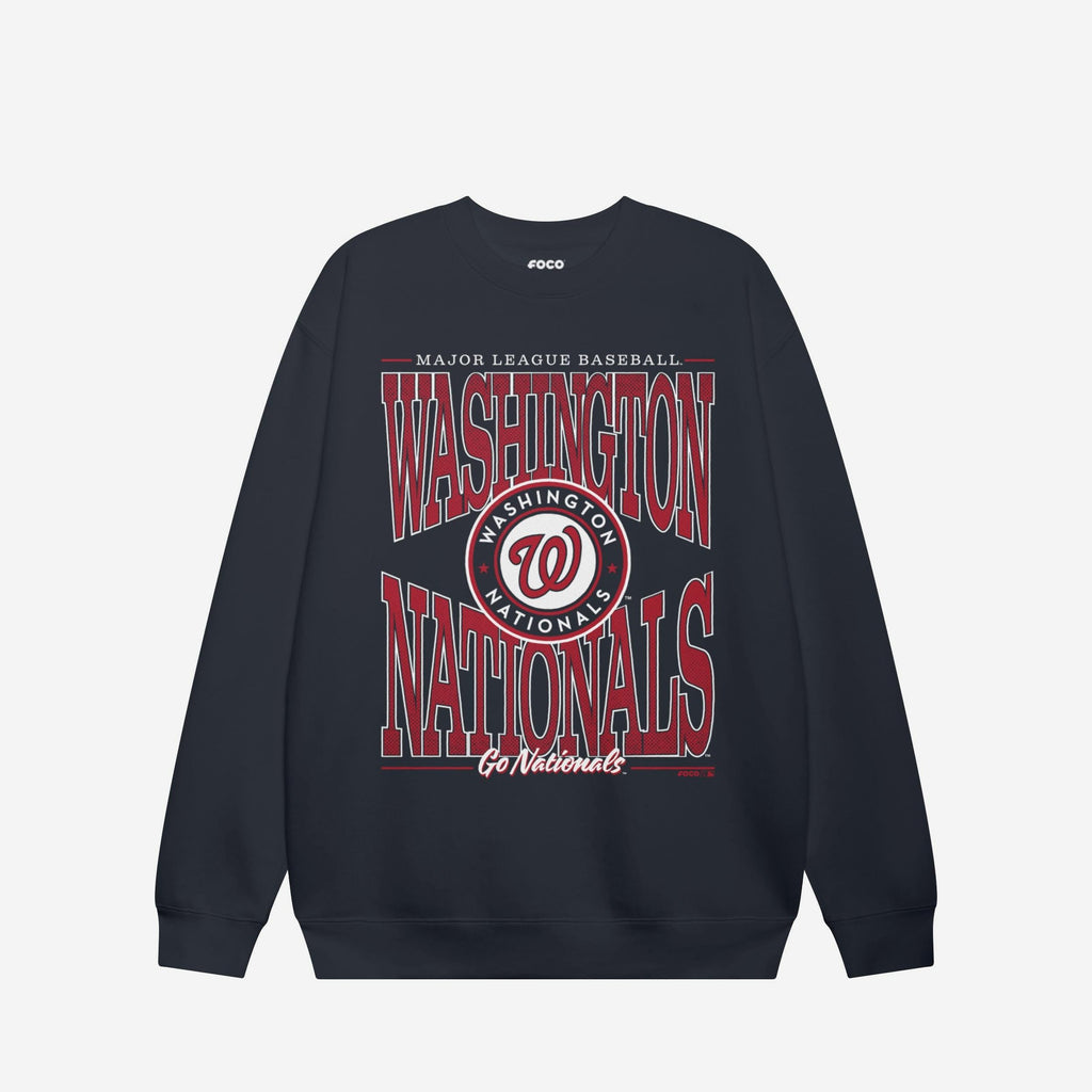 Washington Nationals Diamond Dynasty Crew Neck Sweatshirt FOCO S - FOCO.com