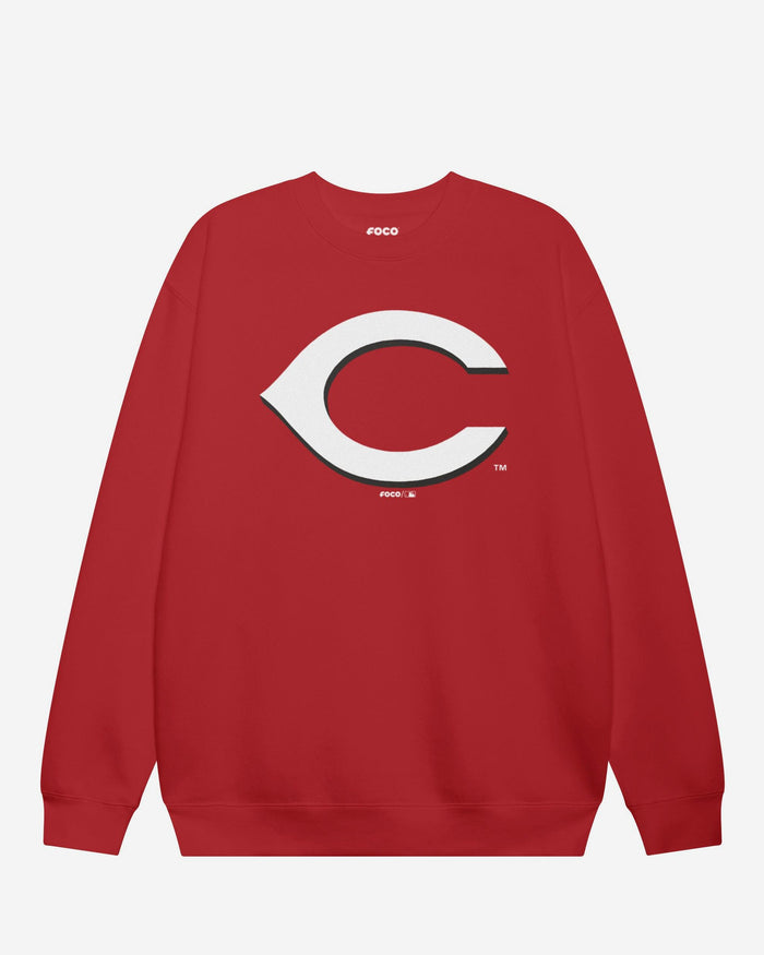 Cincinnati Reds Primary Logo Crew Neck Sweatshirt FOCO Red S - FOCO.com