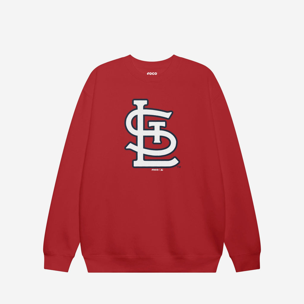 St Louis Cardinals Primary Logo Crew Neck Sweatshirt FOCO Red S - FOCO.com
