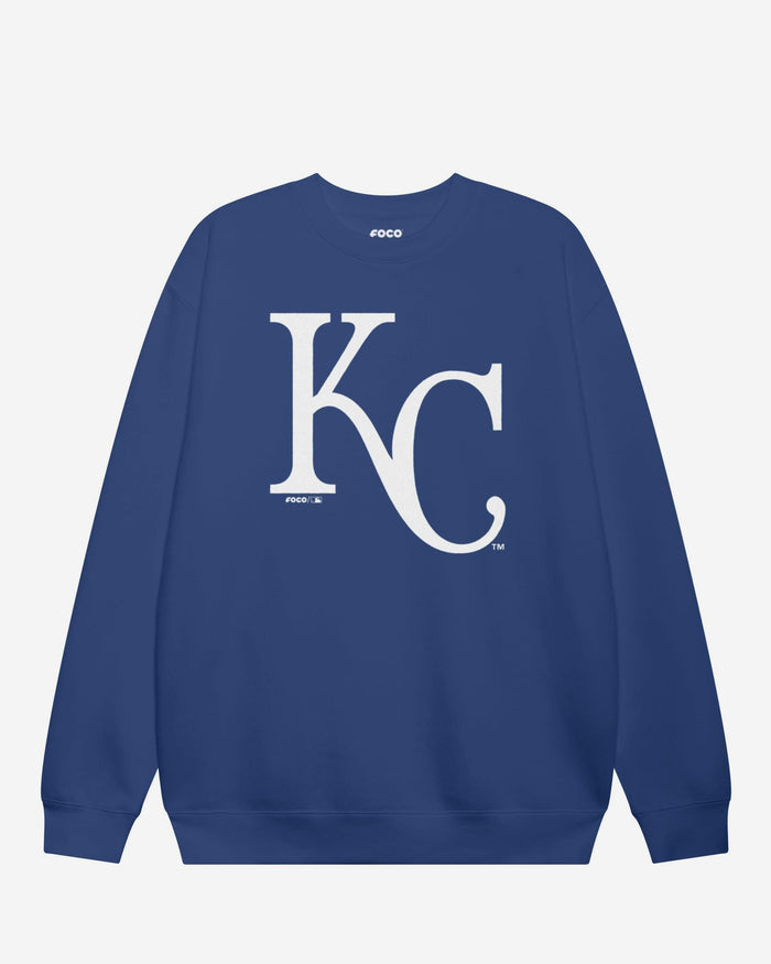 Kansas City Royals Primary Logo Crew Neck Sweatshirt FOCO True Royal S - FOCO.com
