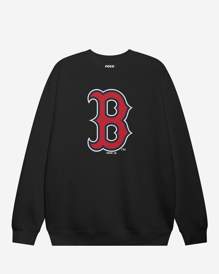Boston Red Sox Primary Logo Crew Neck Sweatshirt FOCO Black S - FOCO.com