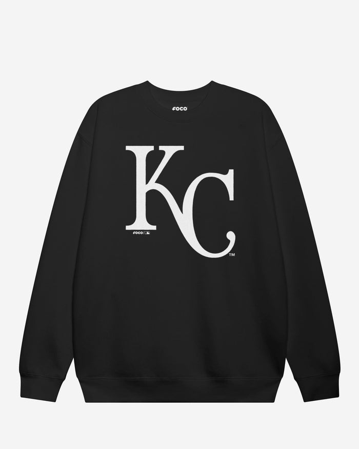 Kansas City Royals Primary Logo Crew Neck Sweatshirt FOCO Black S - FOCO.com