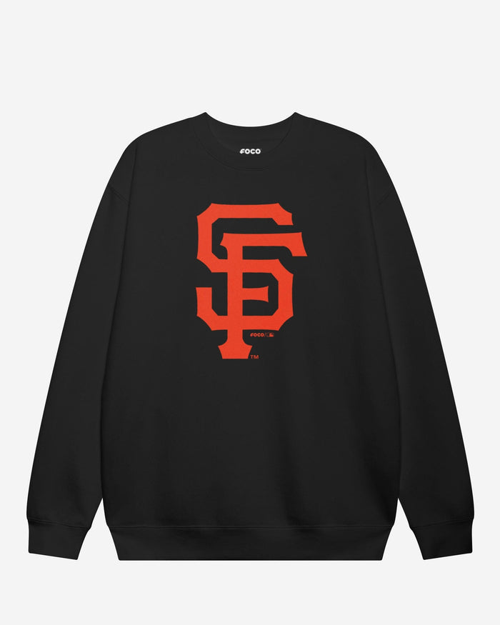 San Francisco Giants Primary Logo Crew Neck Sweatshirt FOCO Black S - FOCO.com